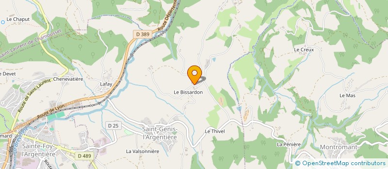 localisation de l'entreprise GFA DU BISSARDON  SAINT-GENIS-L'ARGENTIERE