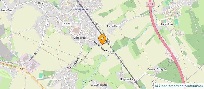 localisation de l'entreprise GFA DU BOCQUIAU  TEMPLEUVE EN PEVELE