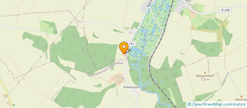 localisation de l'entreprise GFA DU BOIS DE FONTAINE  FONTAINE-SOUS-MONTDIDIER