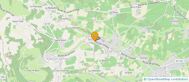localisation de l'entreprise GFA DU BOIS DE LA GORGE à PORTE-DES-PIERRES-DOREES