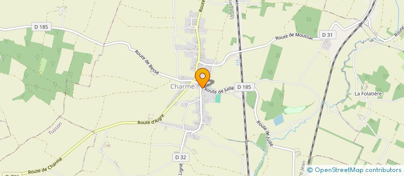 localisation de l'entreprise GFA DU BOIS DE LA VALLEE  CHARME