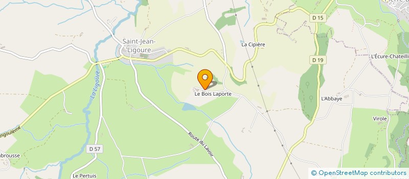 localisation de l'entreprise GFA DU BOIS LAPORTE à SAINT JEAN LIGOURE
