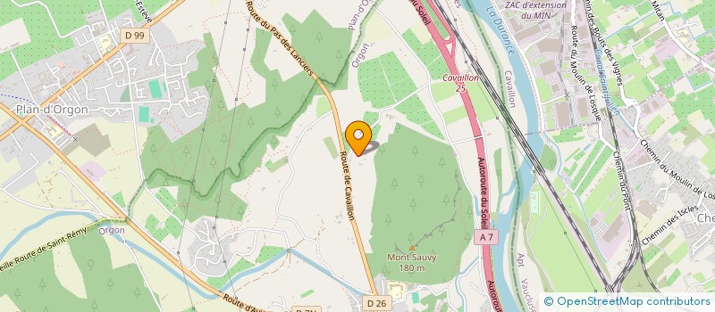 localisation de l'entreprise GFA DU BORD D AUTOROUTE  ORGON