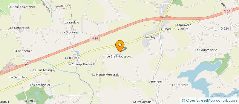 localisation de l'entreprise GFA DU BREIL HOUSSOUX  TREFFENDEL