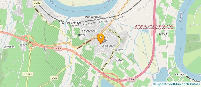 localisation de l'entreprise GFA DU BRETON MONTALIVET  ARVEYRES