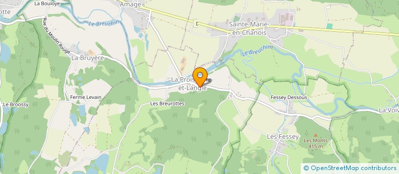 localisation de l'entreprise GFA DU BREUCHIN  LA PROISELIERE-ET-LANGLE