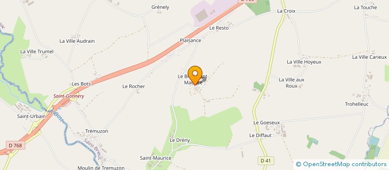 localisation de l'entreprise GFA DU BREUIL SAINT MAURICE. à LOUDEAC
