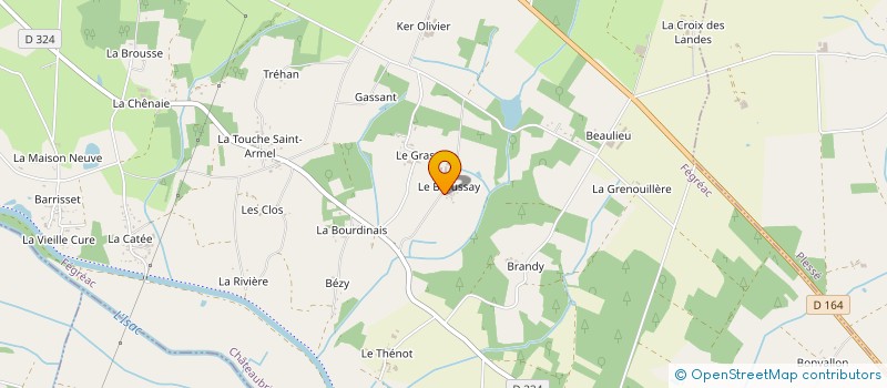 localisation de l'entreprise GFA DU BROUSSAY  FEGREAC