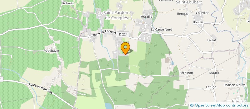 localisation de l'entreprise GFA DU CARPIA  CASTETS ET CASTILLON