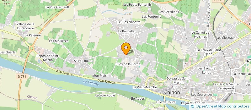 localisation de l'entreprise GFA DU CARROI PORTIER à CRAVANT LES COTEAUX