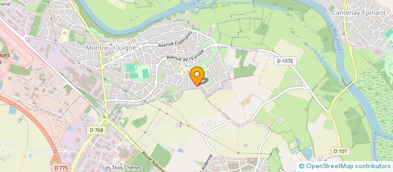 localisation de l'entreprise GFA DU CENSIS  MONTREUIL-JUIGNE