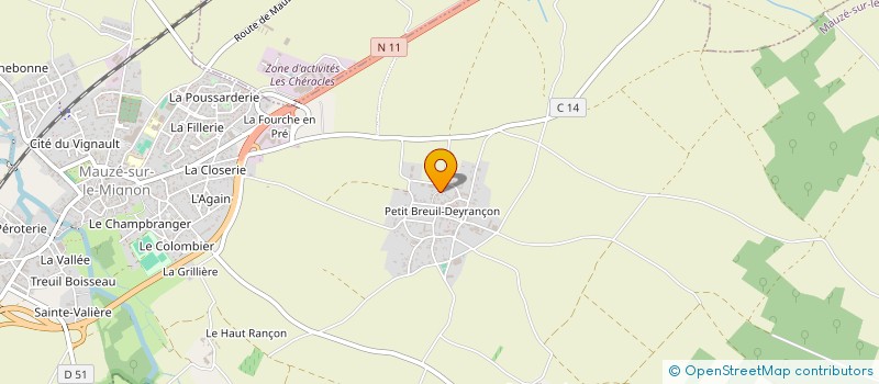 localisation de l'entreprise GFA DU CHAIRACLE  MAUZE-SUR-LE-MIGNON