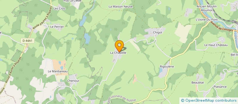localisation de l'entreprise GFA DU CHALET à ST-LEONARD-DE-NOBLAT