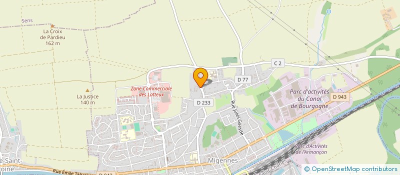 localisation de l'entreprise GFA DU CHAMP CARRE  MIGENNES