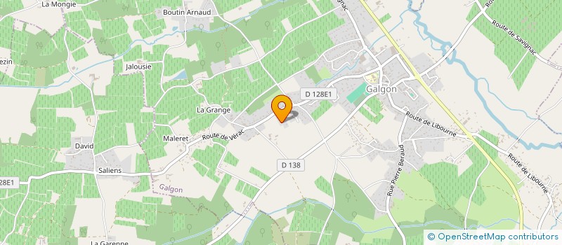 localisation de l'entreprise GFA DU CHAMP D AURON  GALGON