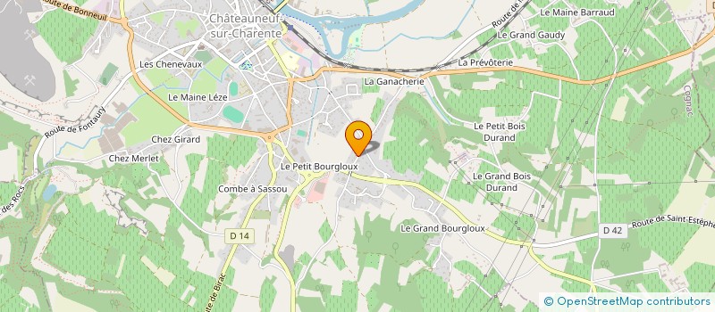 localisation de l'entreprise GFA DU CHAMP DES FOUGERES à BONNEUIL