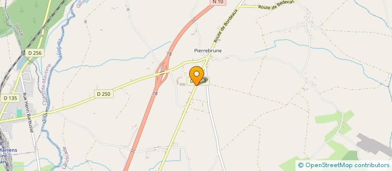 localisation de l'entreprise GFA DU CHAMPBRUN  LARUSCADE