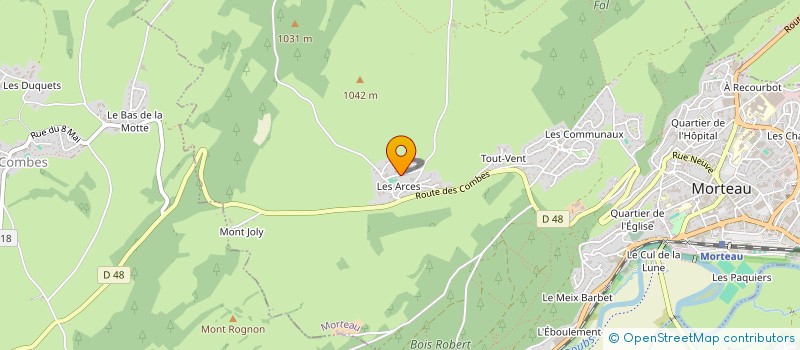 localisation de l'entreprise GFA DU CHANT DU GEAI  MORTEAU