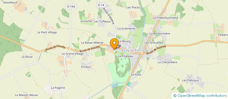localisation de l'entreprise GFA DU CHATAIGNIER à AZAY-LE-FERRON