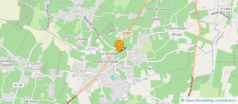 localisation de l'entreprise GFA DU CHATEAU BAFFORT  MAZION