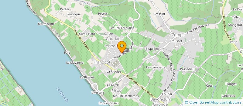 localisation de l'entreprise GFA DU CHATEAU BELLEVUE  GAURIAC