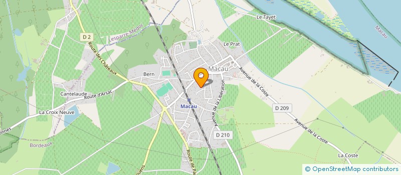 localisation de l'entreprise GFA DU CHATEAU CAMINO SALVAT  CUSSAC-FORT-MEDOC