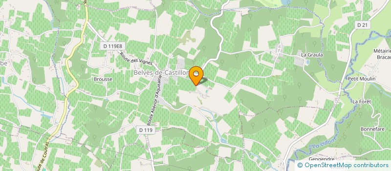 localisation de l'entreprise GFA DU CHATEAU CASTEGENS  BELVES-DE-CASTILLON