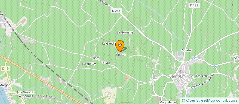 localisation de l'entreprise GFA DU CHATEAU COUTET à SAINT-EMILION