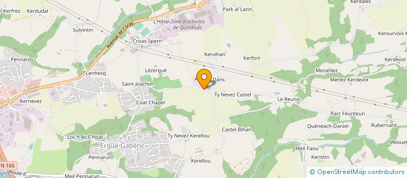 localisation de l'entreprise GFA DU CHATEAU DE LEZERGUE  ERGUE-GABERIC