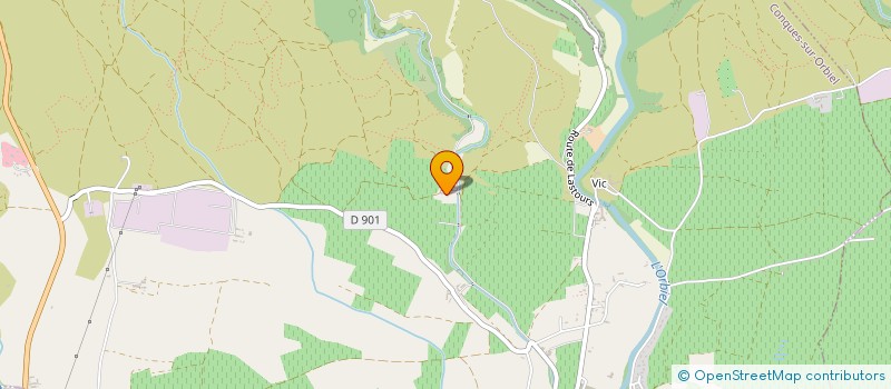 localisation de l'entreprise GFA DU CHATEAU DE RAYSSAC  CONQUES-SUR-ORBIEL