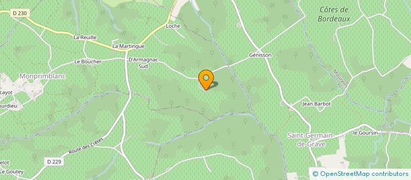 localisation de l'entreprise GFA DU CHATEAU DE TESTE  MONPRIMBLANC