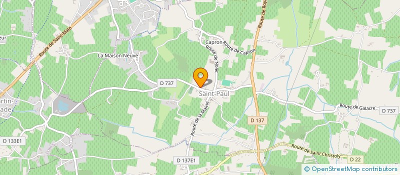 localisation de l'entreprise GFA DU CHATEAU DES CLAVELAUDS  CARTELEGUE