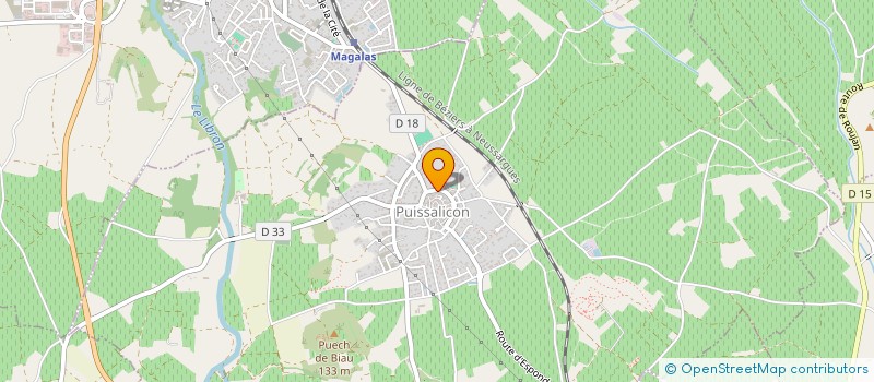 localisation de l'entreprise GFA DU CHATEAU DES EVEQUES  PUISSALICON