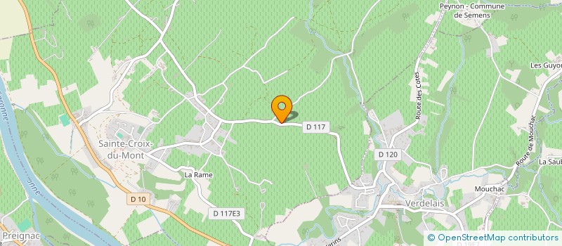 localisation de l'entreprise GFA DU CHATEAU LAFUE  SAINTE-CROIX-DU-MONT