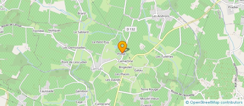 localisation de l'entreprise GFA DU CHATEAU LE PRELAT  LANSAC