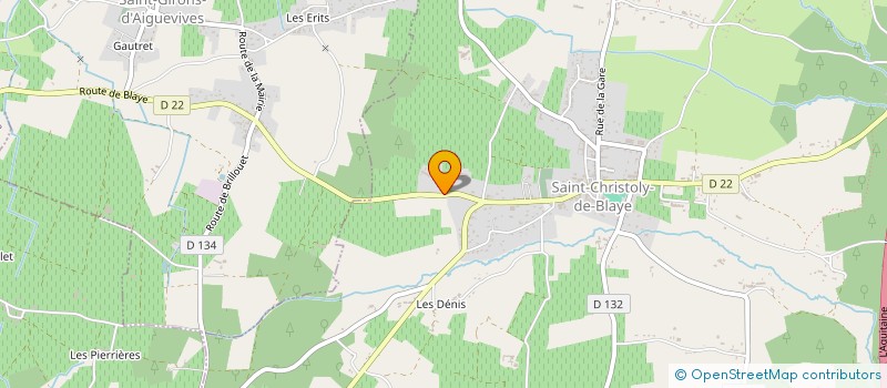 localisation de l'entreprise GFA DU CHATEAU LES GARELLES  SAINT-CHRISTOLY-DE-BLAYE