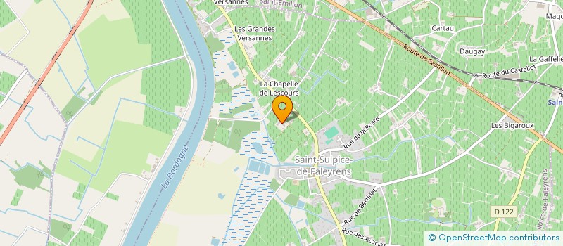 localisation de l'entreprise GFA DU CHATEAU LESCOURS  SAINT-SULPICE-DE-FALEYRENS