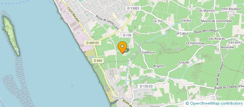 localisation de l'entreprise GFA DU CHATEAU LOUMEDE à BLAYE