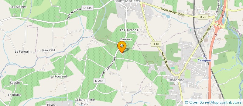 localisation de l'entreprise GFA DU CHATEAU MARINIER  CEZAC