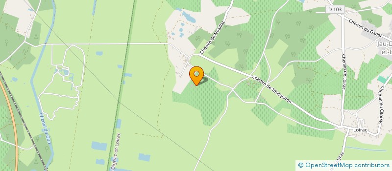 localisation de l'entreprise GFA DU CHATEAU MOULIN DE NOAILLAC  JAU-DIGNAC-ET-LOIRAC