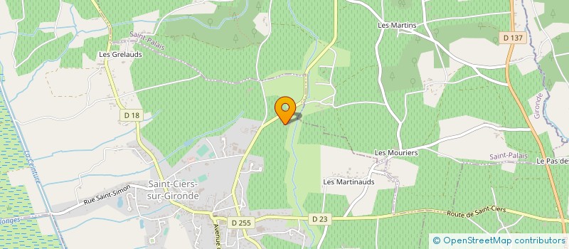 localisation de l'entreprise GFA DU CHATEAU PINSON  SAINT-CIERS-SUR-GIRONDE