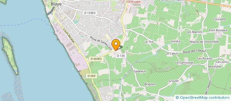 localisation de l'entreprise GFA DU CHATEAU PUY BENEY LAFITTE  MAZION