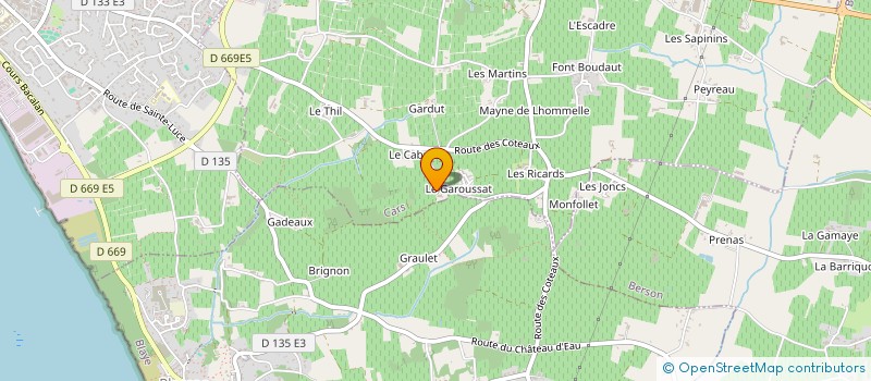 localisation de l'entreprise GFA DU CHATEAU VALENTIN  CARS