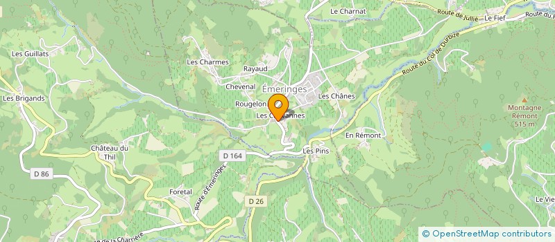 localisation de l'entreprise GFA DU CHAYLARD  EMERINGES