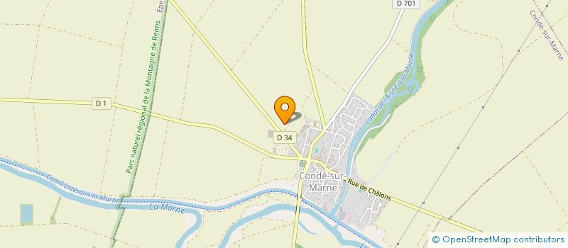 localisation de l'entreprise GFA DU CHEMIN DE LOUVOIS  CONDE-SUR-MARNE