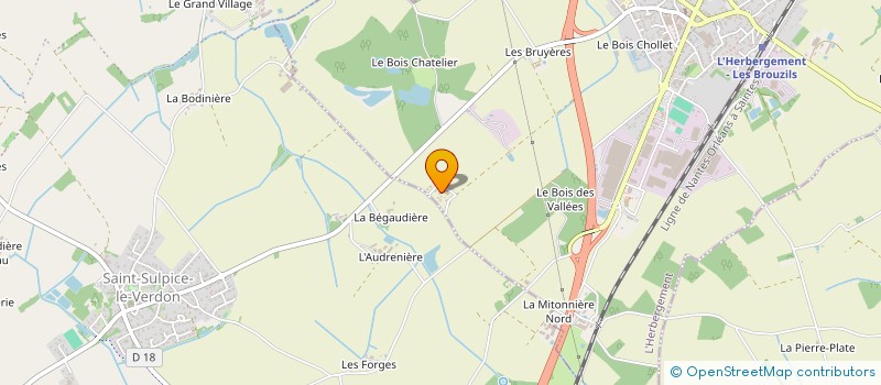 localisation de l'entreprise GFA DU CHENE DE LA CHAUSSEE  L'HERBERGEMENT