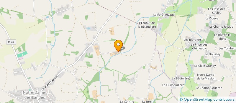 localisation de l'entreprise GFA DU CHENE DES FORETS  NOTRE-DAME-DES-LANDES