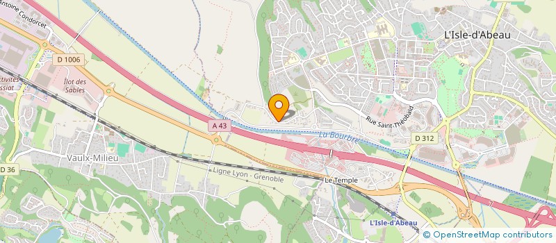 localisation de l'entreprise GFA DU CHENE VERT  L'ISLE-D'ABEAU