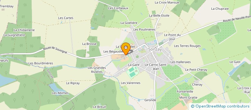 localisation de l'entreprise GFA DU CLOS D'OLIVIER  SONZAY