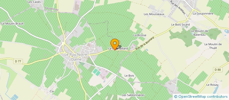 localisation de l'entreprise GFA DU CLOS DE L ABBAYE  LE PUY-NOTRE-DAME